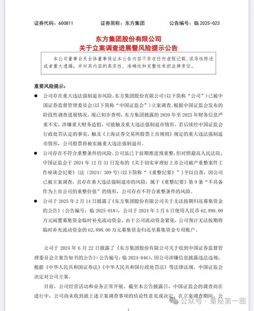 东方集团惊爆重大财务造假疑云，真相究竟如何？深度剖析事件内幕！最新资讯全解析。